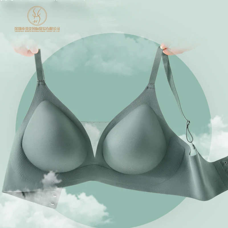 Dropshipping Fashion Seamless Simple Solid Color Push Up Wireless Comfort Bra For Women Girls