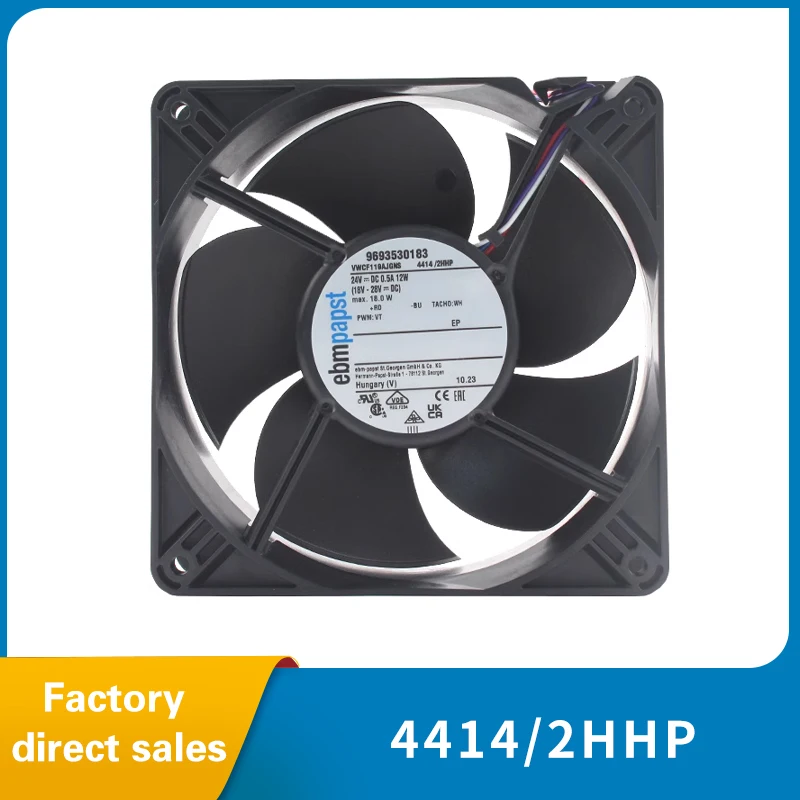4414/2HHP 120mm 12W 24v inverter cooling fan 120x120x38mm 12038 low noise ball bearing brushless dc axial fan for ebmpapst fan