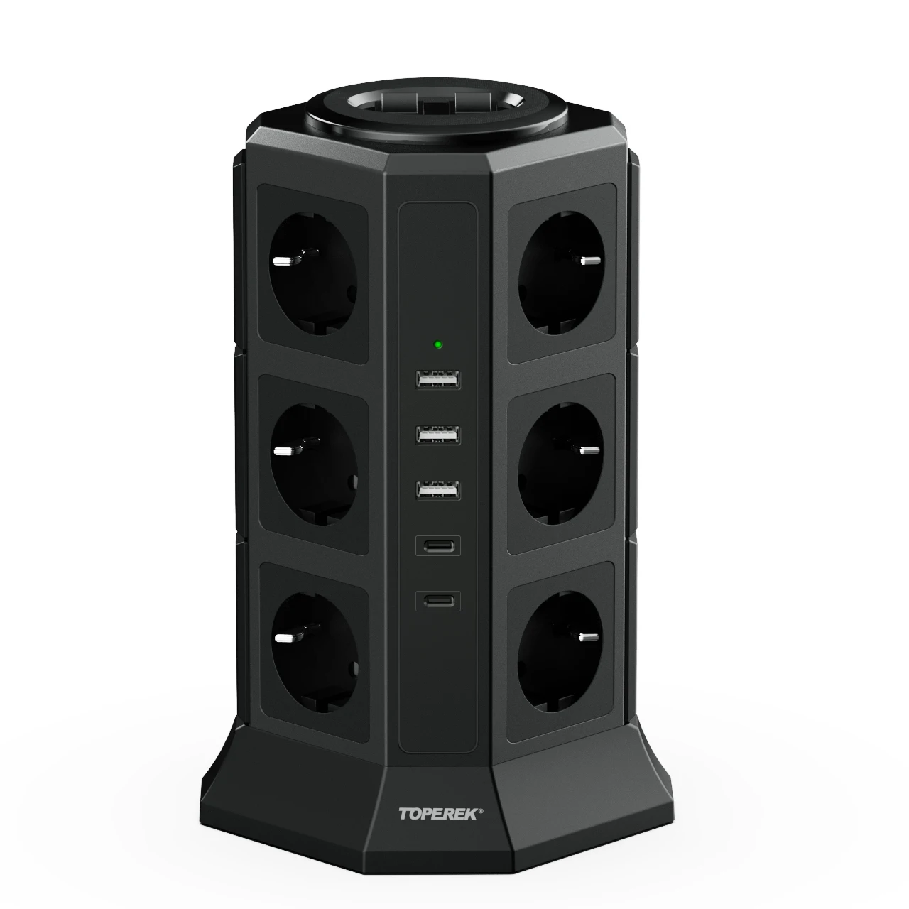 EU/US/UK Desk Socket Power Tower Outlet Socket with USB and PD fast charger