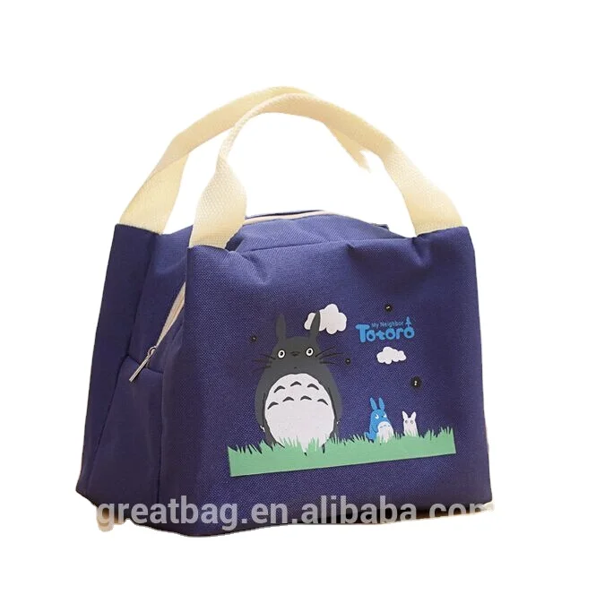 
Portable Insulated Custom Printed Cute School Kids Lunch Picnic Bag 