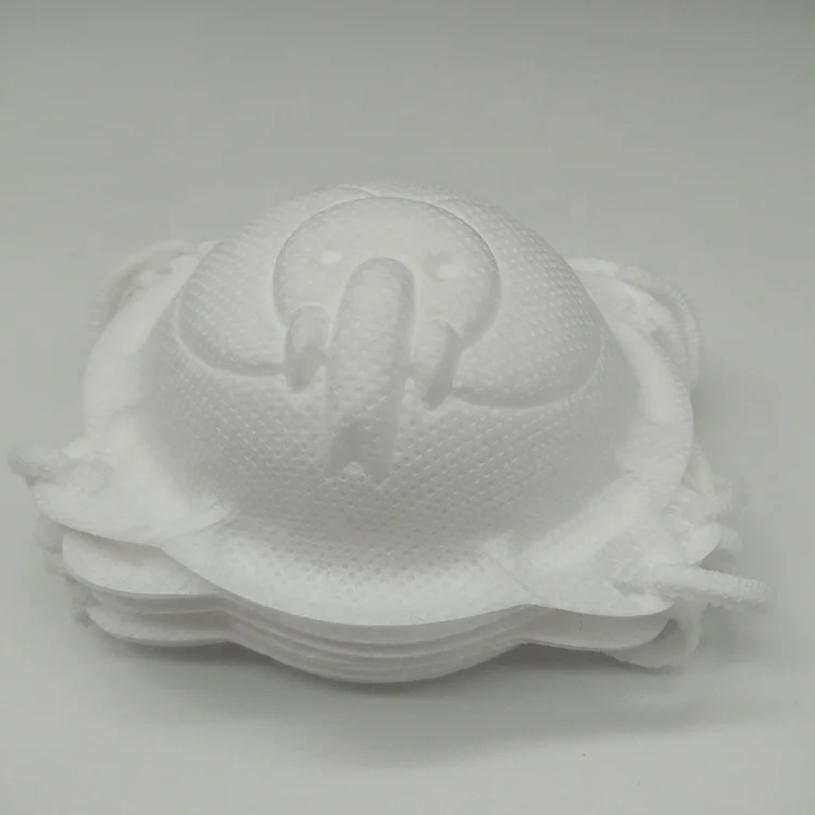 Baby 3D breathable comfort face mask for (1--4 Years Old) Kid`s funny  respirator with Cartoon( White Indian elephant)