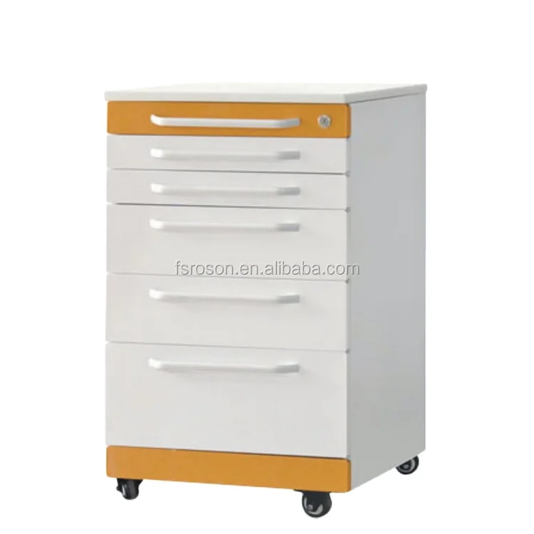 dentist cabinet put dental equipment with 5 drawers