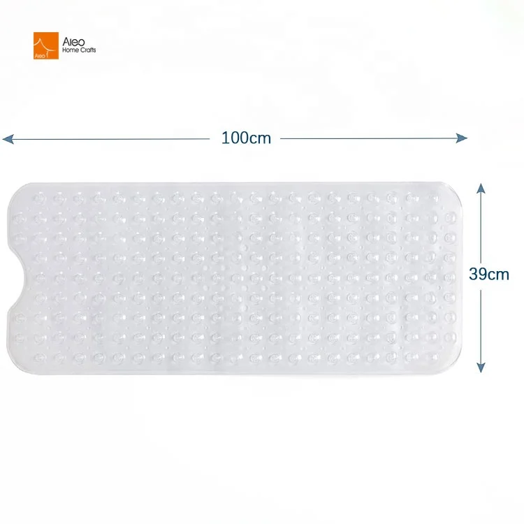 Eco-Friendly Anti-Slip PVC clear Bathroom Customized Suction Cups Floor Mat Original Bathtub Mat Machine Washable Shower Mats