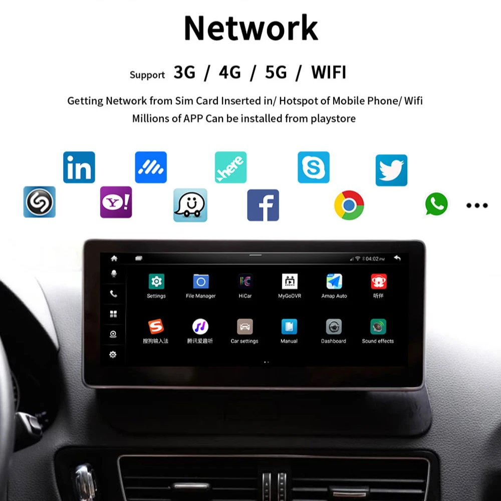 Android Radio Car Stereo For Audi Q5 2009-2017 Car Multimedia DVD Player Carplay GPS Navigation