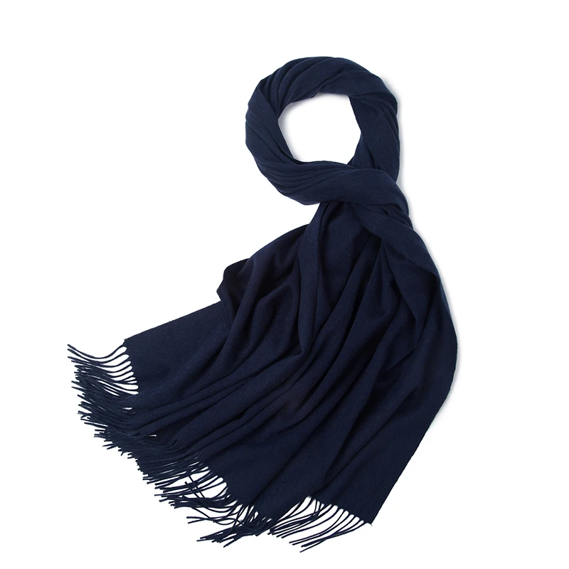 Long Size Solid Color Merino Wool Cashmere Stole Shawls Scarves Khaki Wholesale Soft Women Winter Shawl Women Girl Lady