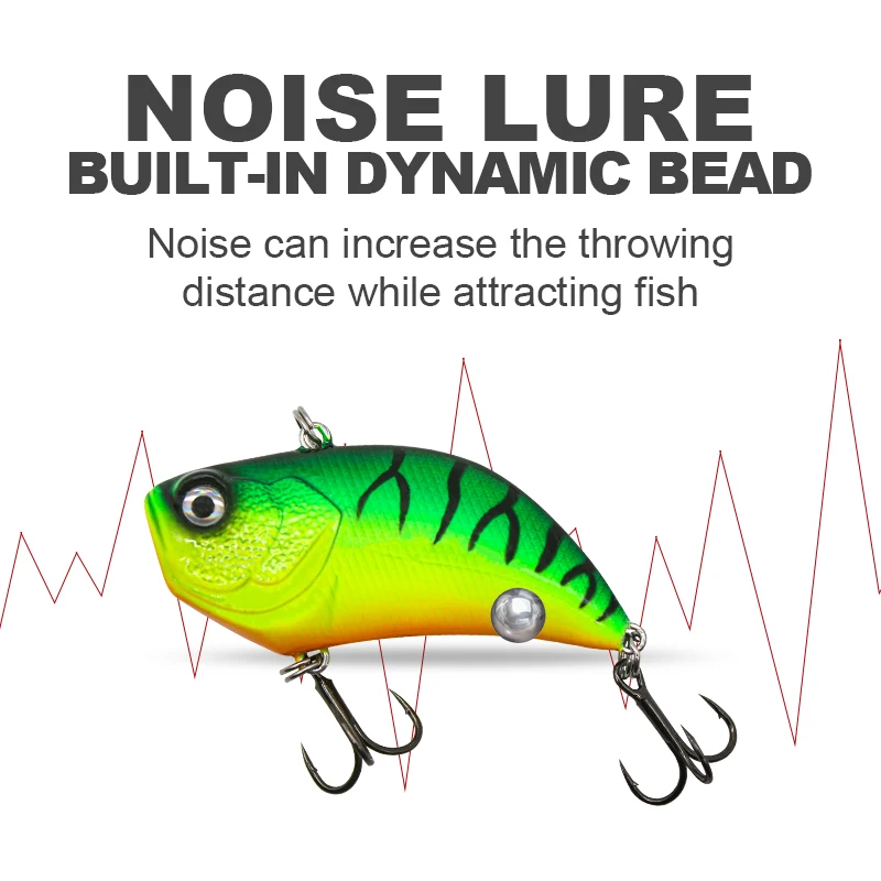 FACTORY WHOLESALE VIB LURE  FASTER SINKER 14g NOISY LURE BUILT IN BEADS VIB FISHING LURE VIB