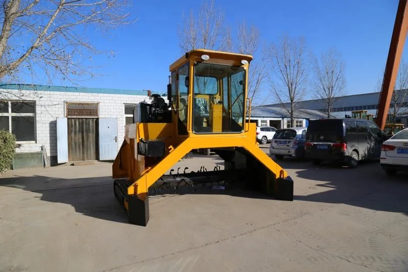 Bio Compost Turner Making Machines Organic Mushroom Mixing Fertilizer Waste Composting Machine