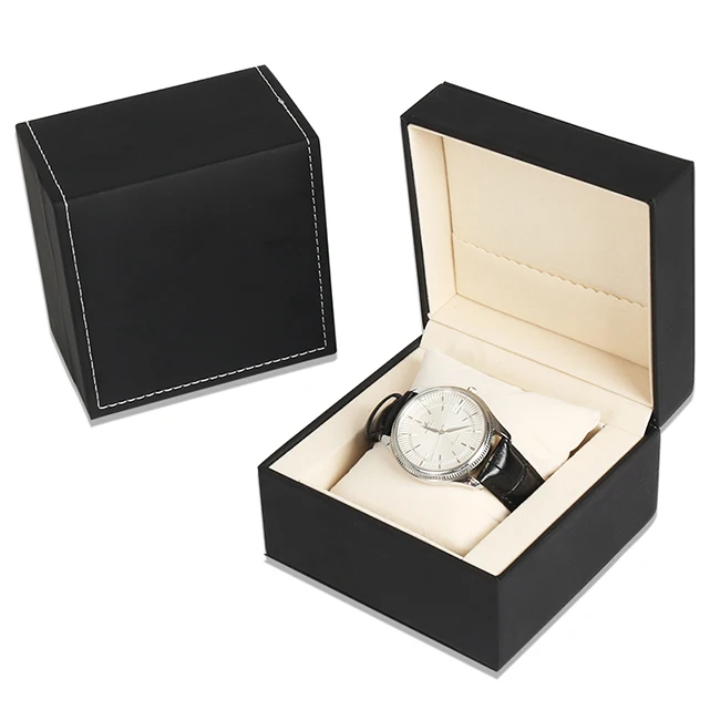 China Supplier Eco PU Leather Pillow Wrist Watch Box Cheap Watch Case