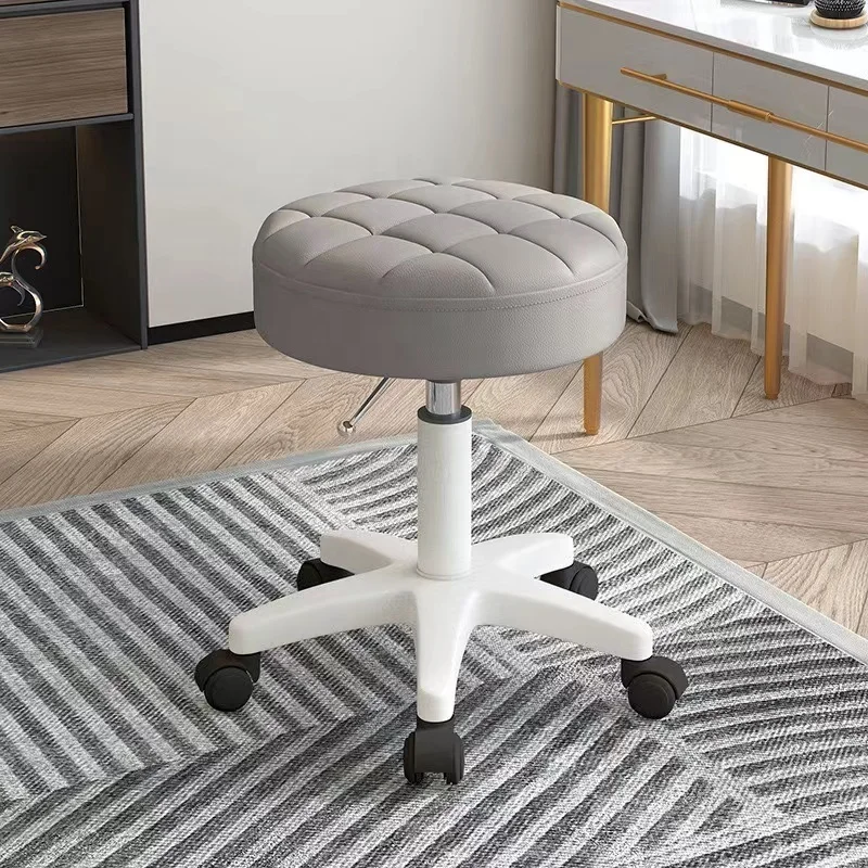 Metalbrother High Quality PU Leather Red Color Round Bar Stools Chair With Footrest High dental lab furniture