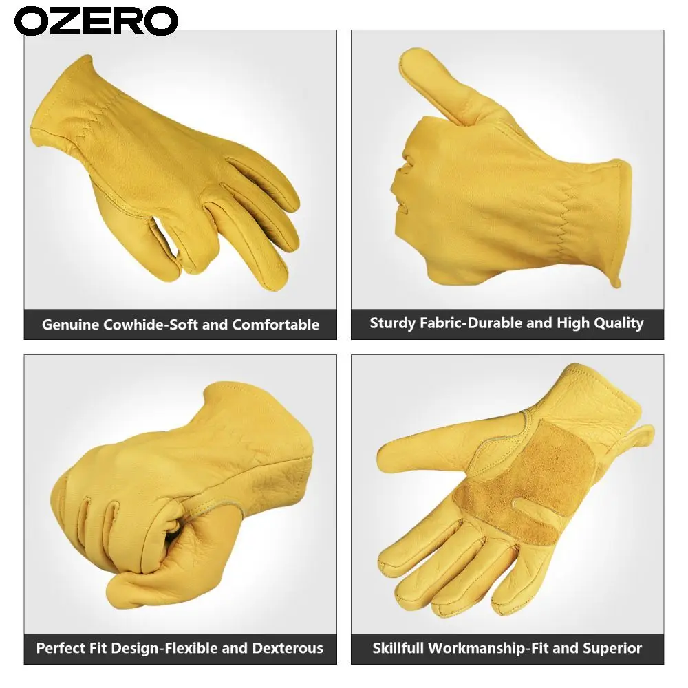 OZERO Comfortable Sports Windproof Private Logo Grain Cowhide Warm Cowhide Leather Boxing Gloves