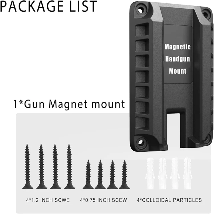 Magnetic Gun Mount Quickdraw Holder Pistol Concealed Tactical Firearm Accessories for