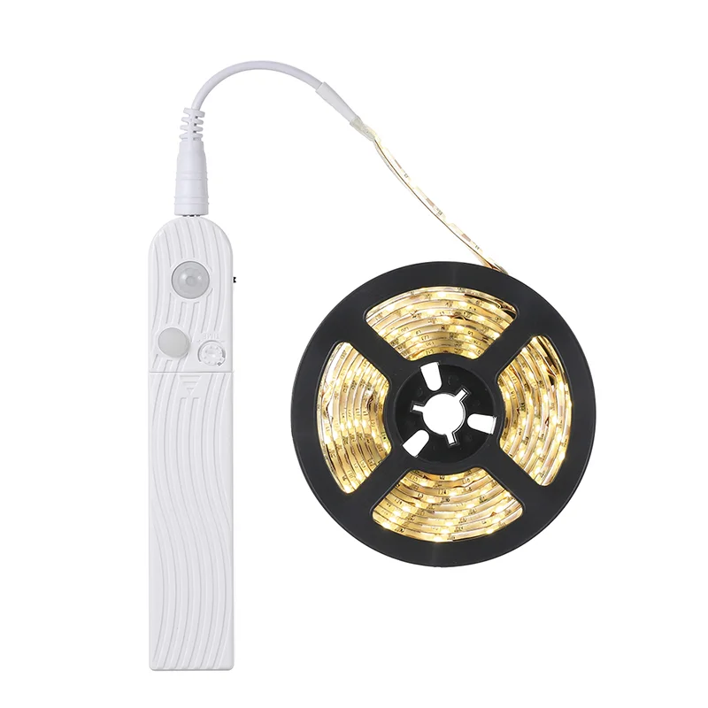 Dropshipping High Brightness 2835 bar 1meter warm white color indoor human body induction sensor intelligent led strip light