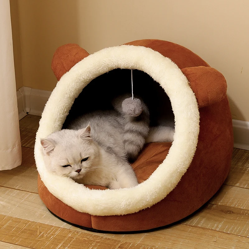 Wholesale New Product Novelty Calm Solid Donut Cave House Pet Nest Cat Bed
