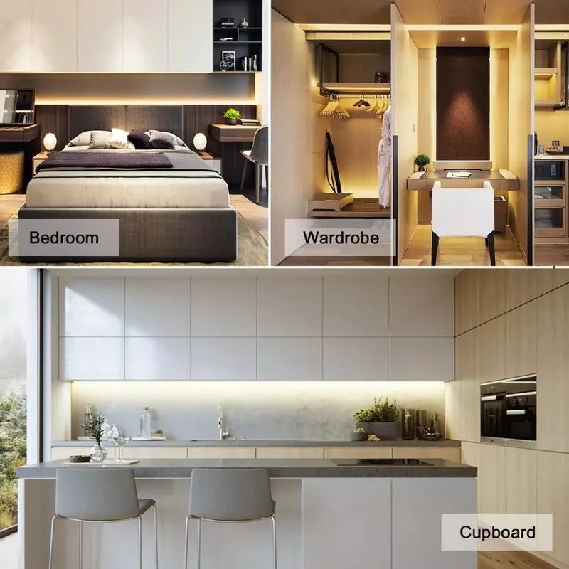 
1M LED Wireless Motion Sensor Strip Light TV Backlight Lighting for Home Room Bed Cabinet Closet Stairs Night Light Lamp 