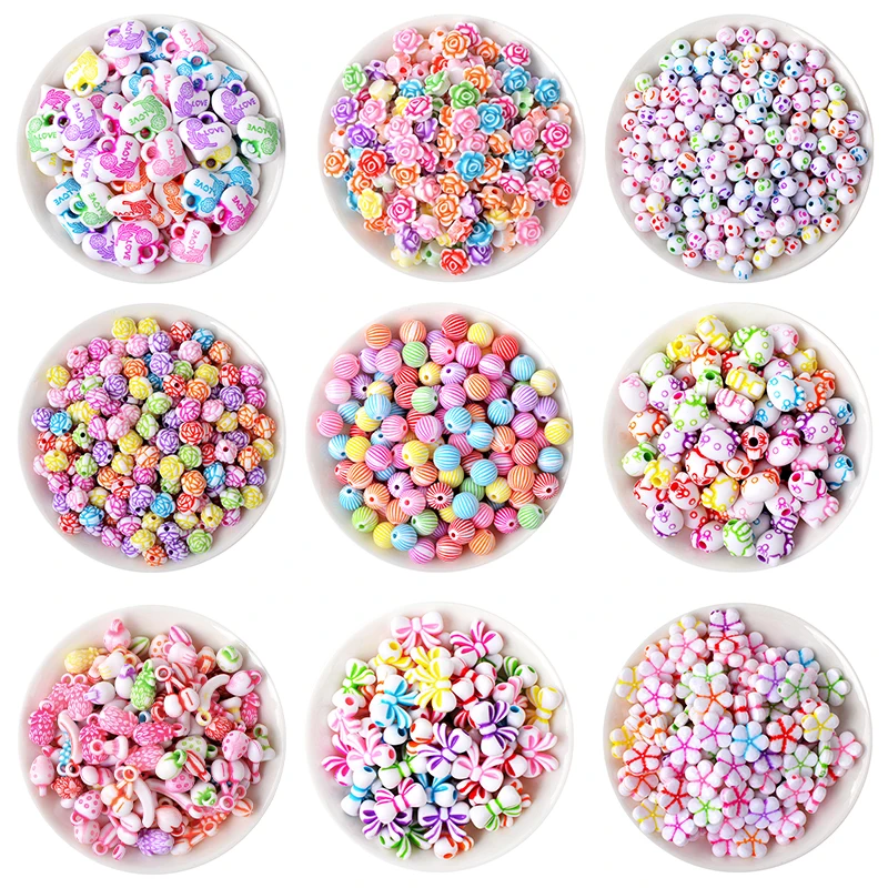 Hot Sale ABS Plastic Pure Color 500g Bagged Loose Beads 10mm Large Size Accessory Decorative Bead DIY Jewelry Simulation Pearl