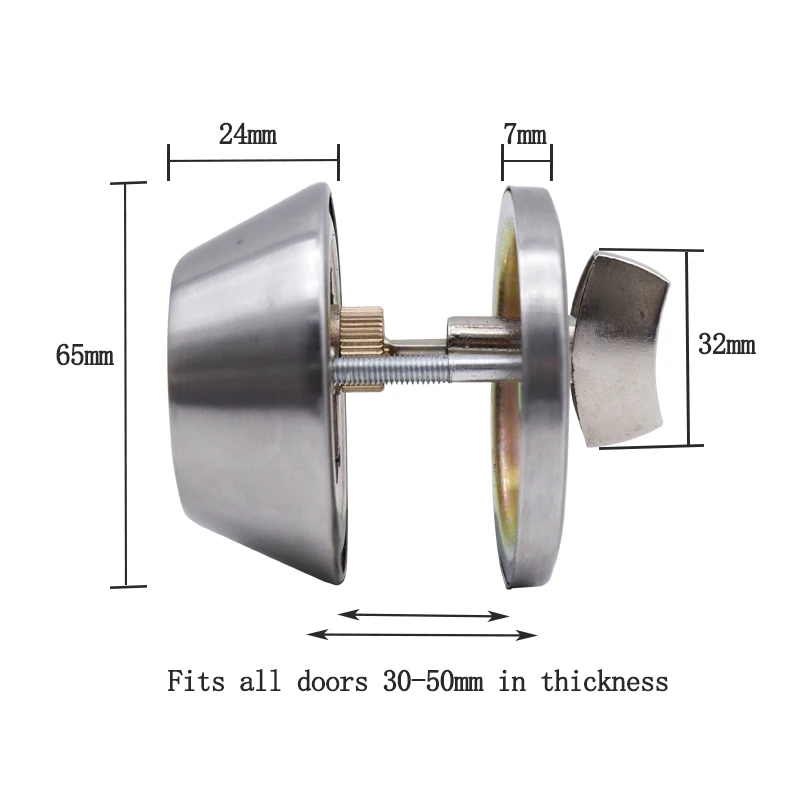 Stainless Steel Keyed entry door Tubular knob cylindrical door lock for safe