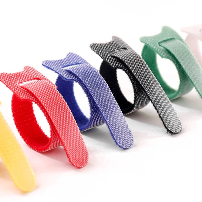 Adjustable Logo Print Hook And Loop Cable Tie