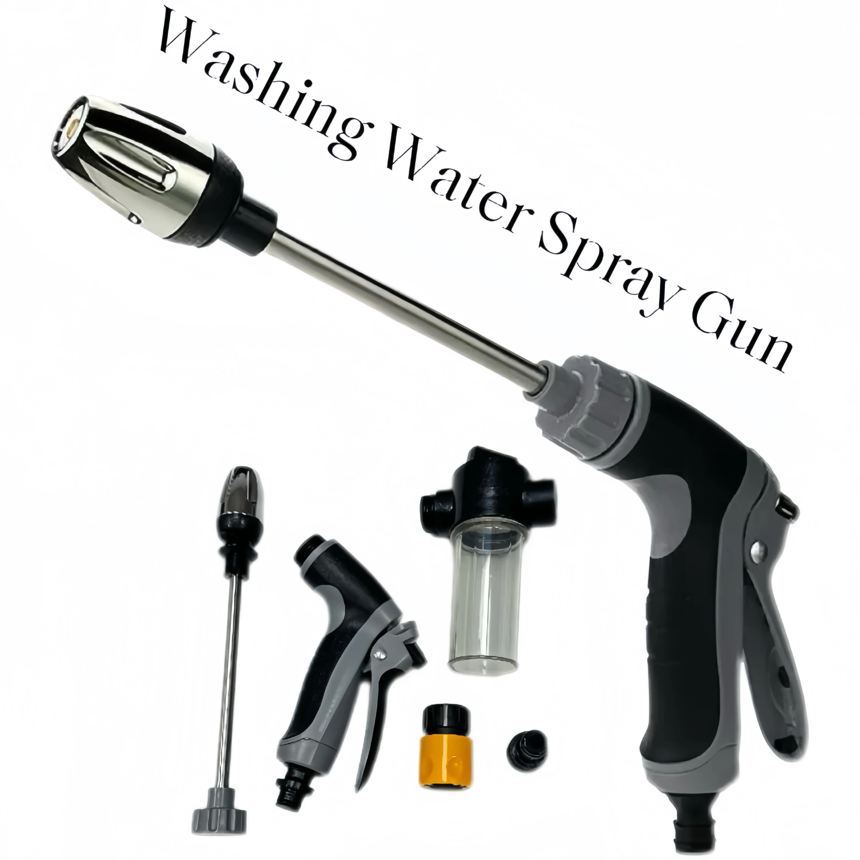 China Factory supply high pressure car wash  sprayer with soap bottle adjustable garden sprinkler water gun