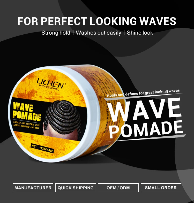 Сильный фиксатор, нежирный натуральный восковой помад для волос, 360 восковой помады для укладки волос для мужчин