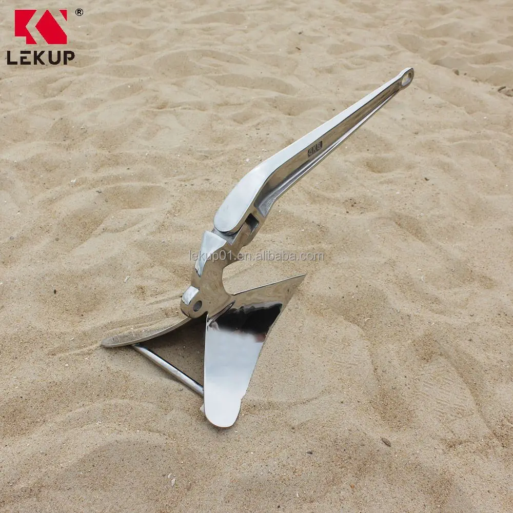 Hot Sale Marine Hardware Yacht Plow Anchor 316 Stainless Steel Swivel Plough Anchor Boat Accessories Plough Anchor