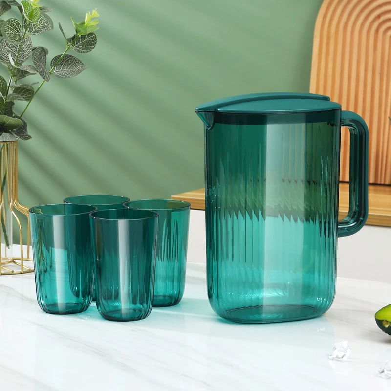 Portable BPA free Plastic Kettle With 4 cups Water Jug for Party Bear Coffee Water Pot set
