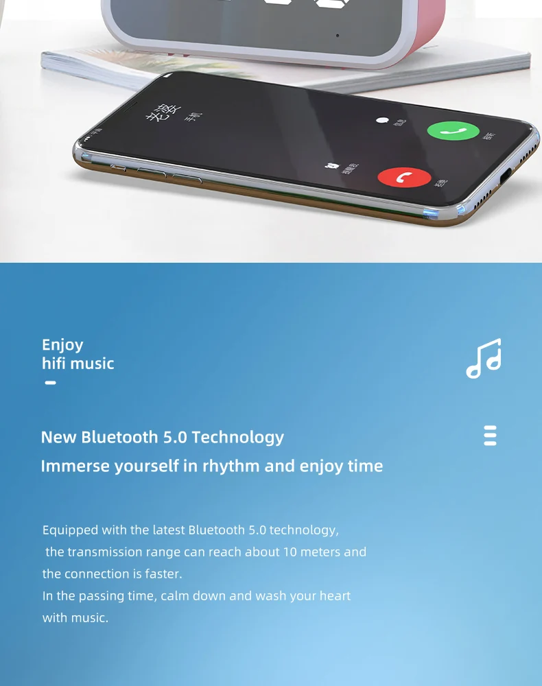 Multifunction Smart Table Clocks With Voice Prompt Mini Speaker Bluetooth High Quality Bluetooth Speaker Outdoor