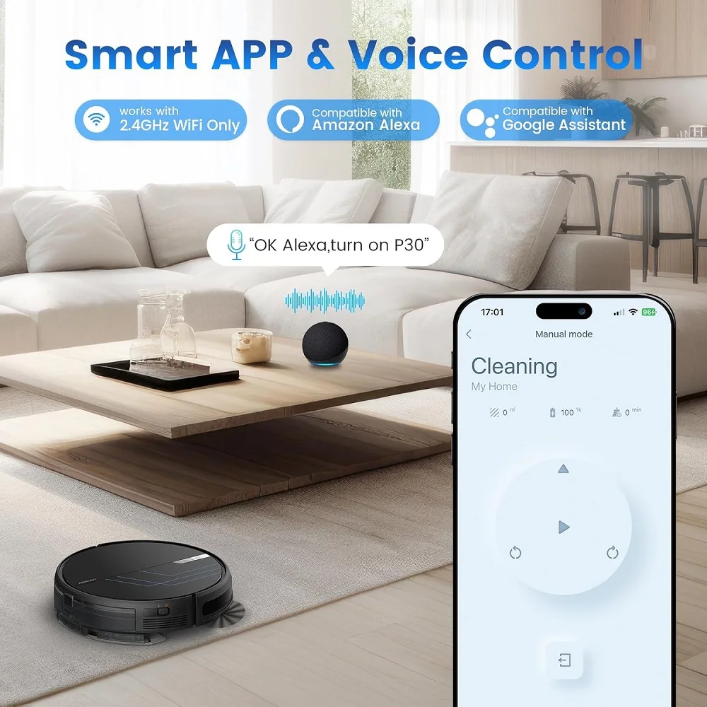 AIRROBO USA DE Ship Mopping Sweeping Robot Vacuum Cleaner Self Charger Remote WiFi App Voice Control 3000pa Cleaning Carpet