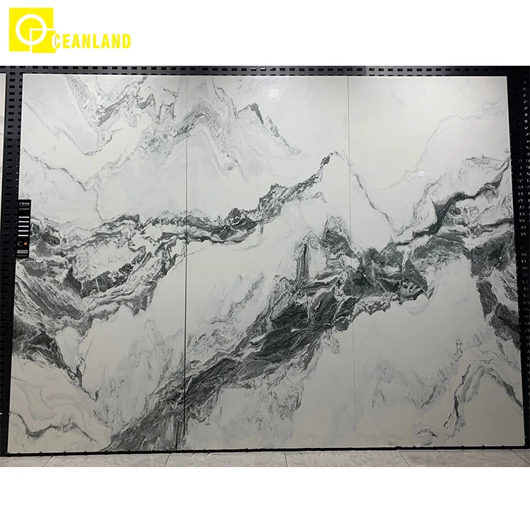 factory white marble background wall tile sintered stone large slab