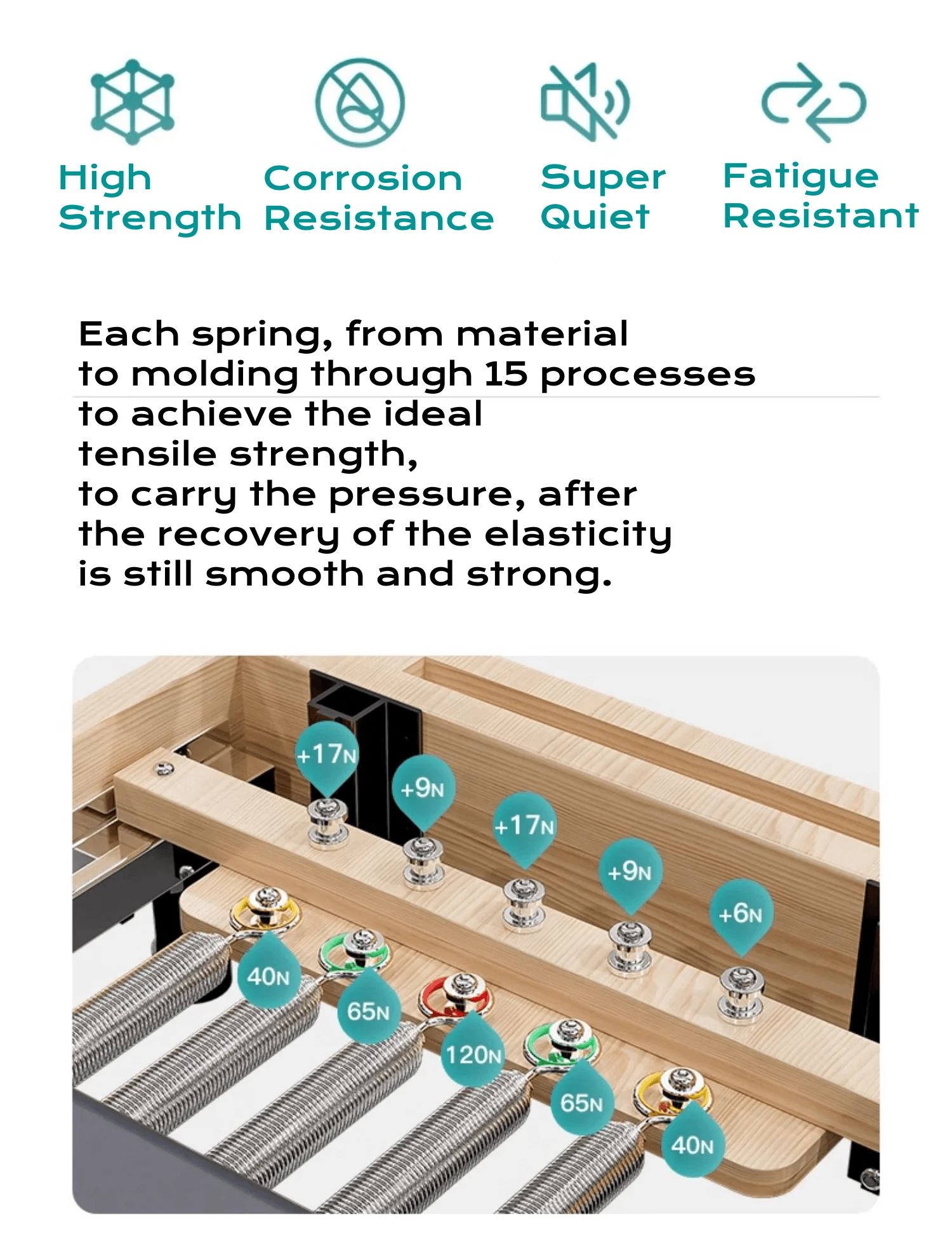 Maple Wood Pilates Reformer Folding Reformer Steel Construction for Yoga Studios Reformers Machine