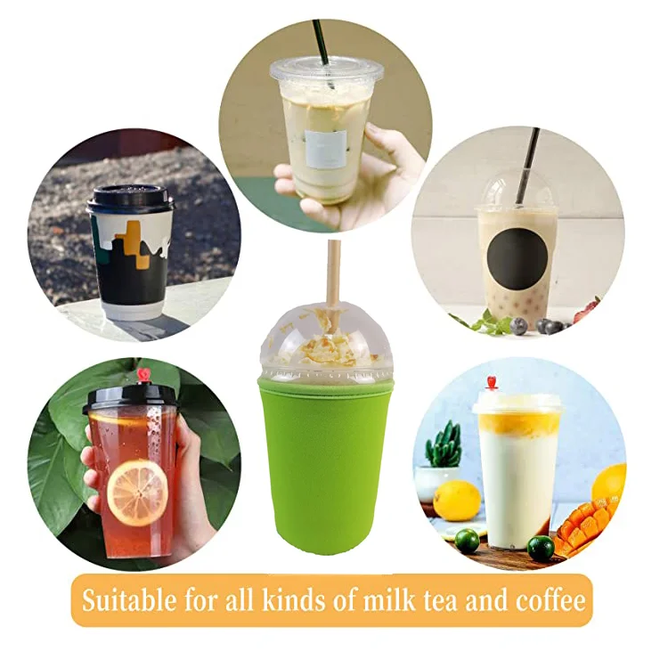 Wholesale Price Reusable Neoprene Insulator Sleeve Coffee Cup Cover for Iced Coffee Cups Cold Drinks