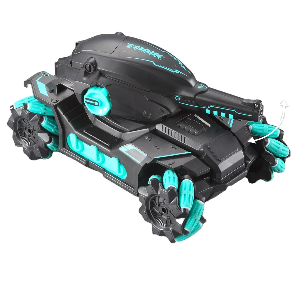 
Gifts for Boys RC Toy Car Lateral Drift 360 Degree Spinning Launch Water bomb LED Light Music Radio Control Toy Tank 