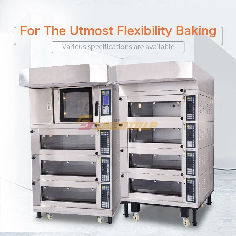 
European style 4 deck 8 tray ovens bakery pastry baking equipment Commercial bread maker machine 