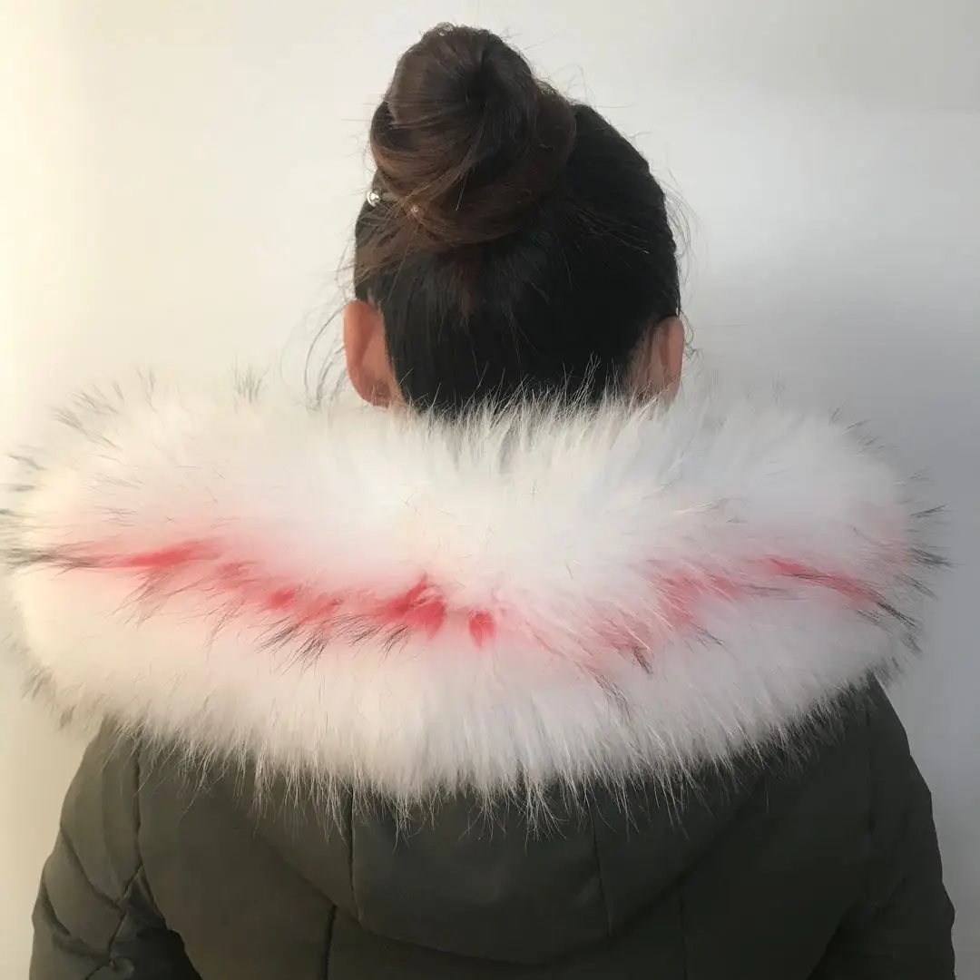 
High quality fashion new style fox fur collar real raccoon fur fox fur ladies coat collar 
