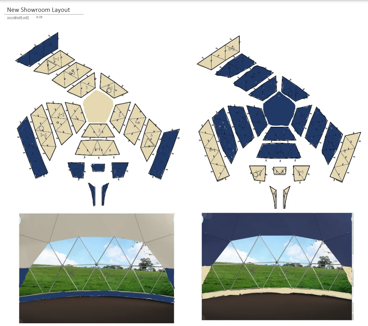Luxury Outdoor Camping Hotel Tent Pvdf Membrane Tensile Structure Hybrid Tent Geodesic Dome Tent