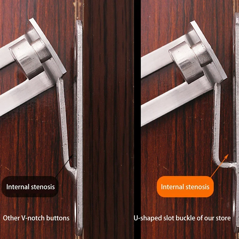 90 Degree Barn Bolt Sliding Stainless Steel Hook Door Lock Latch Window Cabinet Barrel Right Angle Sliding Gate Lock Bolts