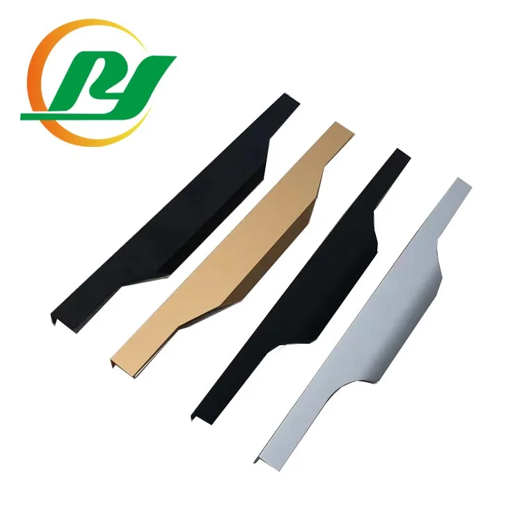 Royen Hot Sale L Shape Gold Stainless Steel Kitchen Cabinet Handle Aluminum Furniture Handles For Drawer Wardrobe