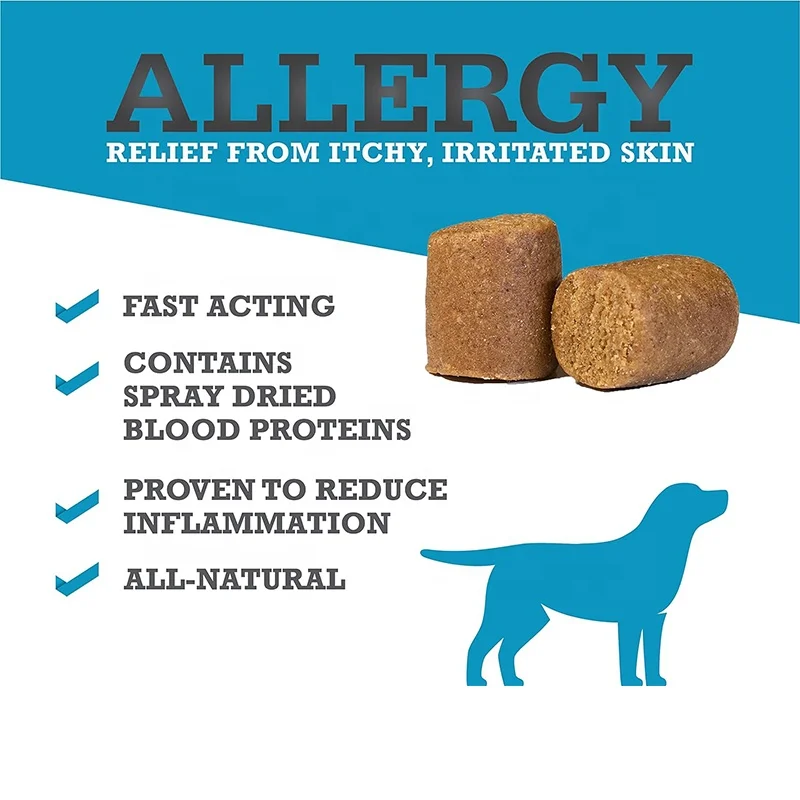 Allergy Relief Dog Chews + Omega 3 for Dogs - for Dry Itchy Skin - Skin & Coat Supplement