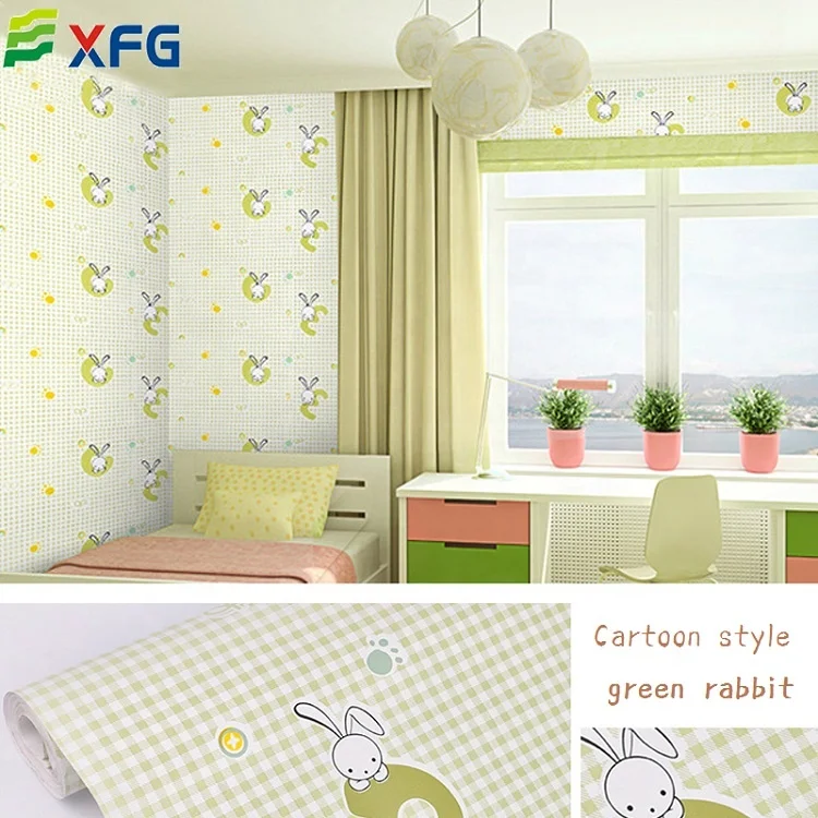 Custom new self adhesive film cool cartoon pvc wallcovering wallpaper for home improvement kids room bedroom walls