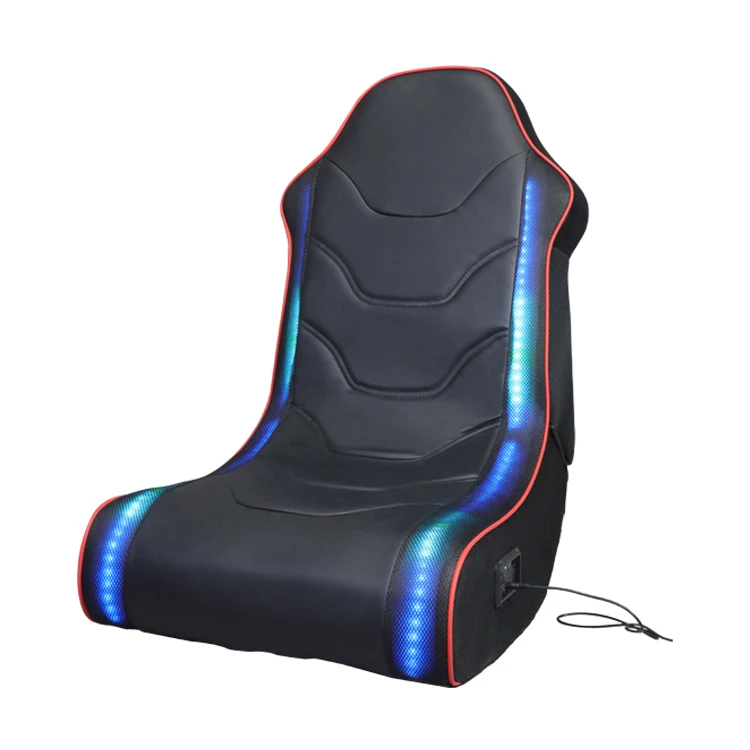 WSH3698 Ergonomic Rocking Chair RGB Foldable Portable Game Massage Gaming Seat Reclining Reading Napping TV Speakers