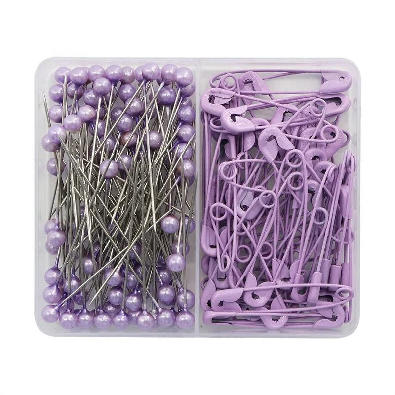 150pieces/box Pearl Head Pins Safety Pin Set Sewing Patchwork Positioning Needle Colored Sewing  Pins Set