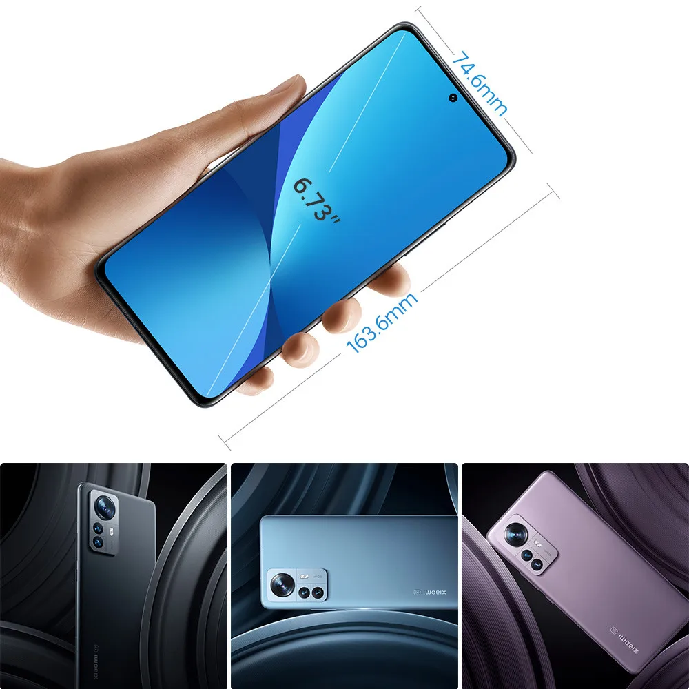 Global version Xiao mi 12 Pro 5G Smartphone 6.73 inch AMOLD 8/12GB RAM 128/256GB ROM 4600mAh Mobile Phone Sim Card Rugged Phones