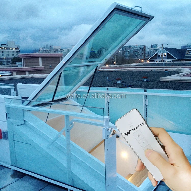 
China Manufacturer Home 550*1180 Roofing Skylight Window Hatches House Led Lights Roof Glass Windows Building Materials 