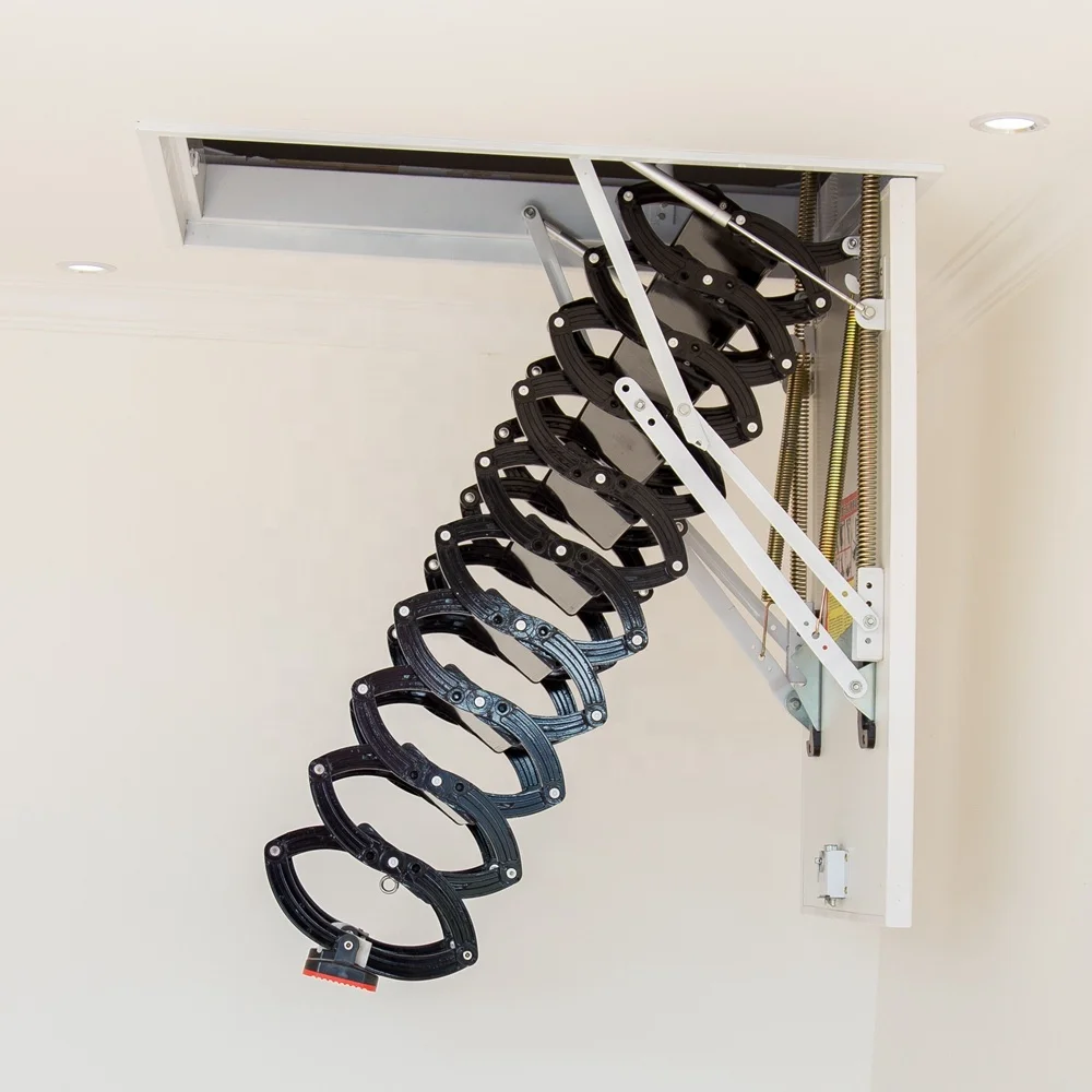 Attic Hoist Folding Step Ladder Roof Access Extending Stairs