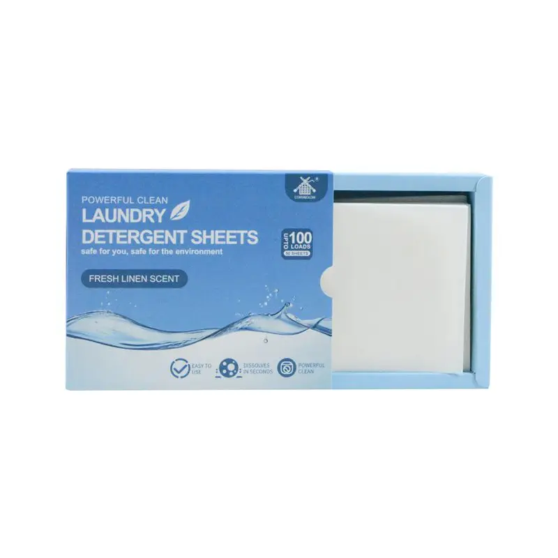 Custom logo washing machine super concentrated Gentle stain removal laundry detergent eco sheets