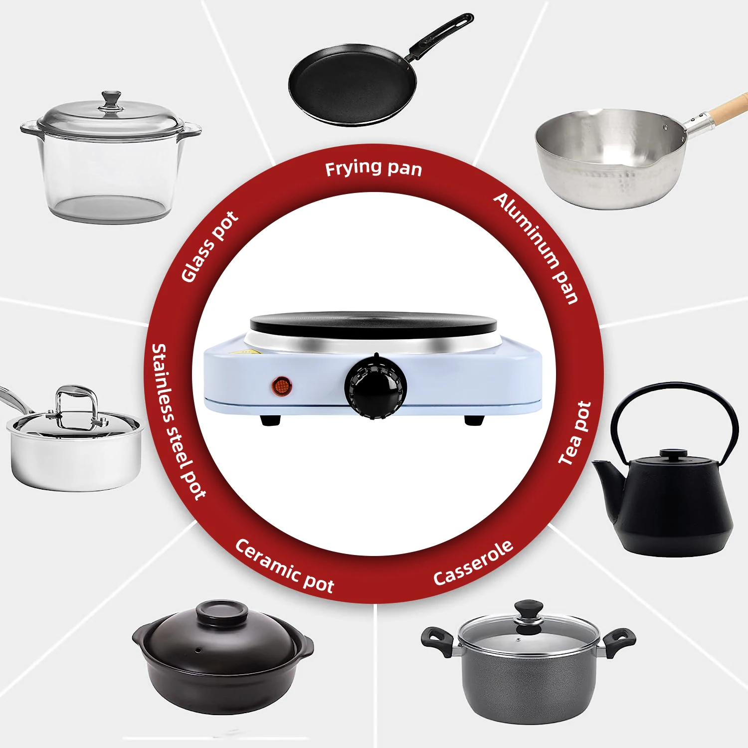 Portable small hotplate household Single cooking of 185mm electric hot plates stoves for home