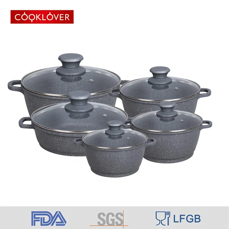 Cooklover New Induction Nonstick Cookware Sets Big Aluminum Non Sticky Cooking Pots Set