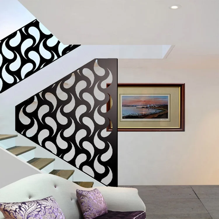 Hot Sale Laser Cut Metal Security Fence for Stairs and Balconies Elegant Design for Outdoor Spaces
