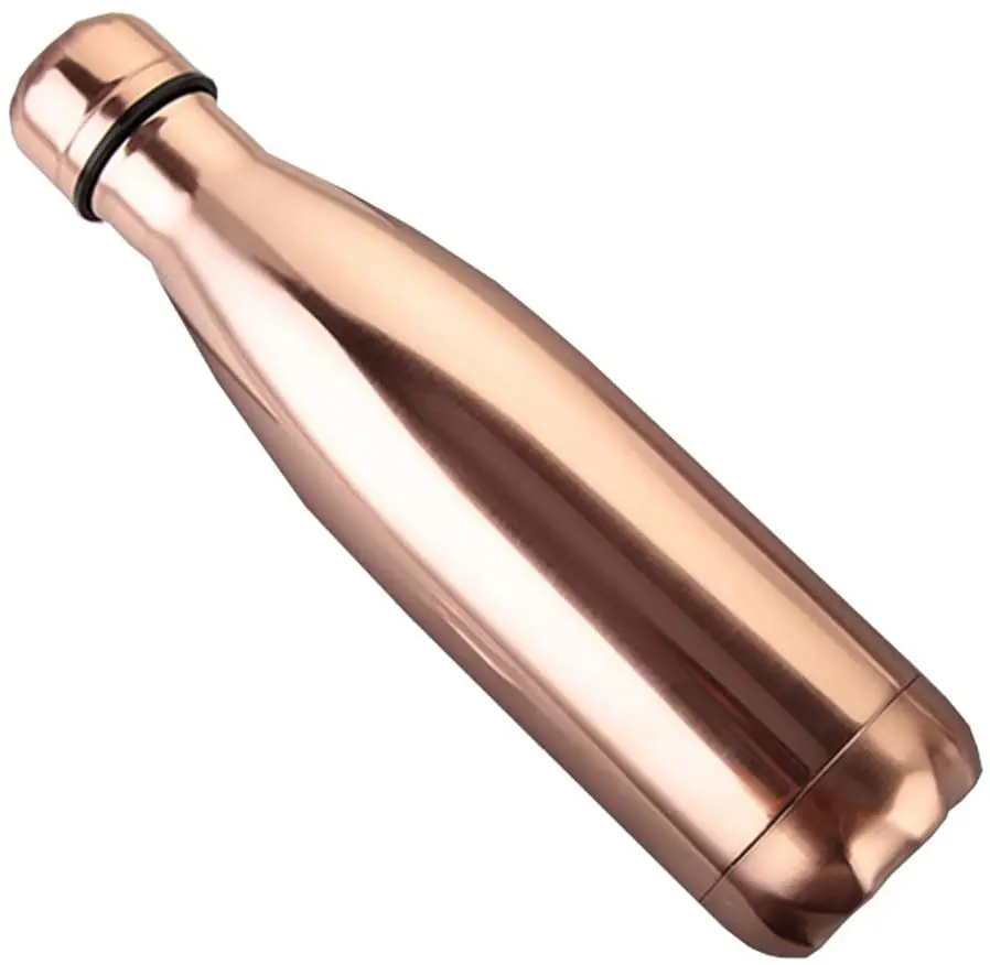 
2021 New promotion 500ml gold stainless steel insulated waterbottles thermos flask cola shape thermal water bottle 