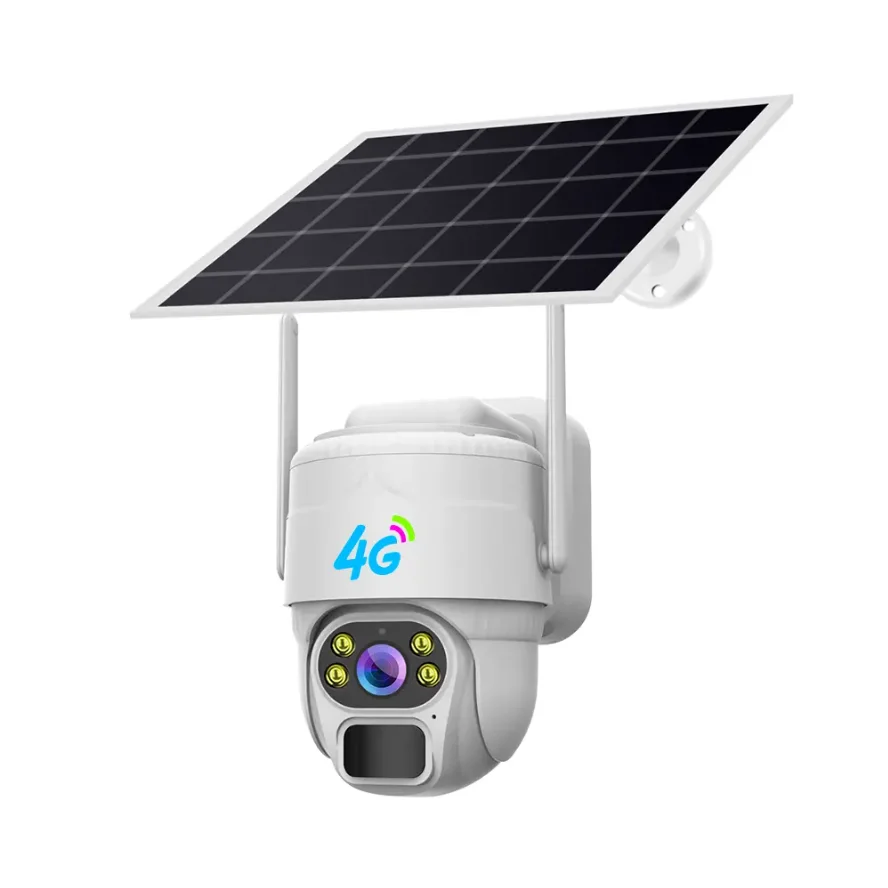 Выставочная камера C V380 360 градусов с тройным объективом 4G sim-карта 4MP gsm Солнечная камера
