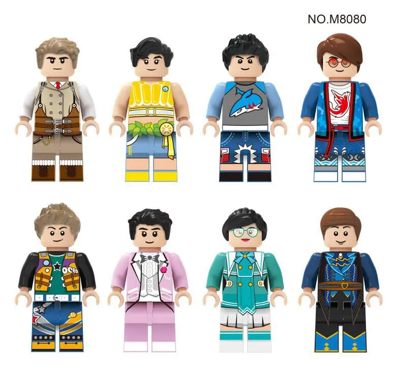 2024 Hot Sale Building Block Figures Mini Brick Characters DIY Construction Toys Compatible with Leading Brands (8PCS Per Set)